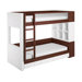 Duet Twin Bunk Bed with Bookshelves and Built-In Ladder