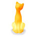 Siamese Cat Pet Lamp in Sunset Orange