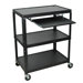 Extra Wide AV Cart with Keyboard Tray