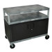 Extra Wide Coffee Cart with Cabinet