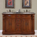 Monica 55" Double Sink Bathroom Vanity Cabinet