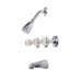 Concord Three-Handle Volume Control Tub and Shower Faucet