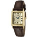 Women's Champagne Textured Dial Brown Leather Watch
