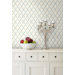 Springtime Cottage Floral Trellis Wallpaper