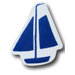 Sail Boat Drawer Knob in Blue