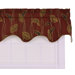 Riviera Large Scale Leaf and Vine Lined Duchess Filler Window Curtain Valance in Cinnamon