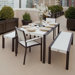 Trex Outdoor Surf City 5 Piece Bench Dining Set