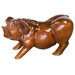 Solid Wood Pig Statue