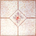 Vinyl Machine Light Pink Flower Floor Tile (Set of 20)