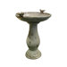 Antique Ceramic Bird Bath with 2 Birds