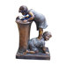 Fiberglass Resin Boy and Girl Drinking Fountain with LED Light