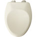 Elongated High Density Molded Wood Toilet Seat with Stylish, Secure Chrome Whisper-Close Hinges with STA-TITE and DuraGuard