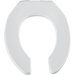 Round Commercial Open Front Solid Plastic Toilet Seat with Self- Sustaining Check Hinges with STA-TITE