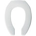 Elongated Commercial Open Front Less Cover 3" Lift Solid Plastic Toilet Seat with STA-TITE and DuraGuard