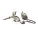 Modern Ivy Holdback / Tieback in Satin Nickel (Set of 2)