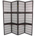 65" Window Pane Room Divider with Shelf in Rosewood