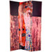 6Feet Tall Double Sided Works of Klimt Room Divider with Three Panel