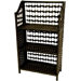 33" Natural Fiber Shelving Unit in Black