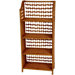 43" Natural Fiber Shelving Unit in Honey