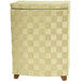 27" Natural Fiber Laundry Hamper in White