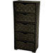 25" Natural Fiber Chest of Drawers in Black