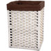 17" Natural Fiber Basket in White