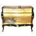 Gold Leaf Bombay Cabinet in Clear Black Lacquer
