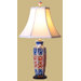 23" Imari Vase Lamp in Blue