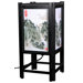 Art Shoji Lamp with Landscape in Black