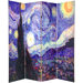 Double Sided Works of Van Gogh Canvas 4 Panel Room Divider
