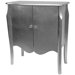 2 Door Cabinet in Silver Leaf Lacquer