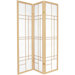 72" Eudes Decorative Paned Room Divider in Natural