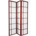 Double Sided Double Cross Room Divider in Rosewood