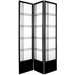 78" Double Cross Design Room Divider in Black