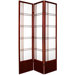 78" Double Cross Design Room Divider in Rosewood