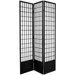 78" Window Pane Decorative Room Divider in Black