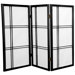 3 Feet Tall Double Cross Shoji Screen in Black