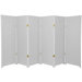 Tall Woven Fiber Room Divider in White