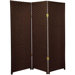 Tall Woven Fiber Room Divider in Dark Mocha
