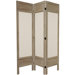 6 Feet Tall Solid Frame Fabric Room Divider in Burnt Grey