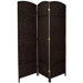 6 Feet Tall Diamond Weave Fiber Room Divider in Black