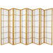 Double Cross Shoji Screen with Eight Panel in Honey