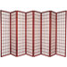 Window Pane Shoji 8 Panel Screen in Rosewood