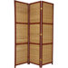 Woven Accent Room Divider in Red Brown