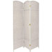 Diamond Weave 3 Panel Room Divider in White