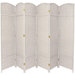 Diamond Weave 6 Panel Room Divider in White