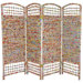 48" Recycled Magazine 4 Panel Room Divider