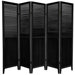 Beadboard 5 Panel Room Divider in Black