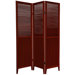 Beadboard 3 Panel Room Divider in Rosewood