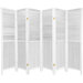 Beadboard 6 Panel Room Divider in White